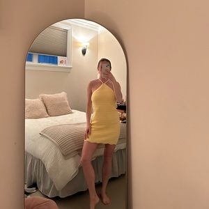 Yellow spring halter top dress